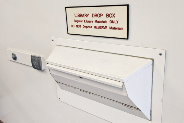 Drop box for library items.