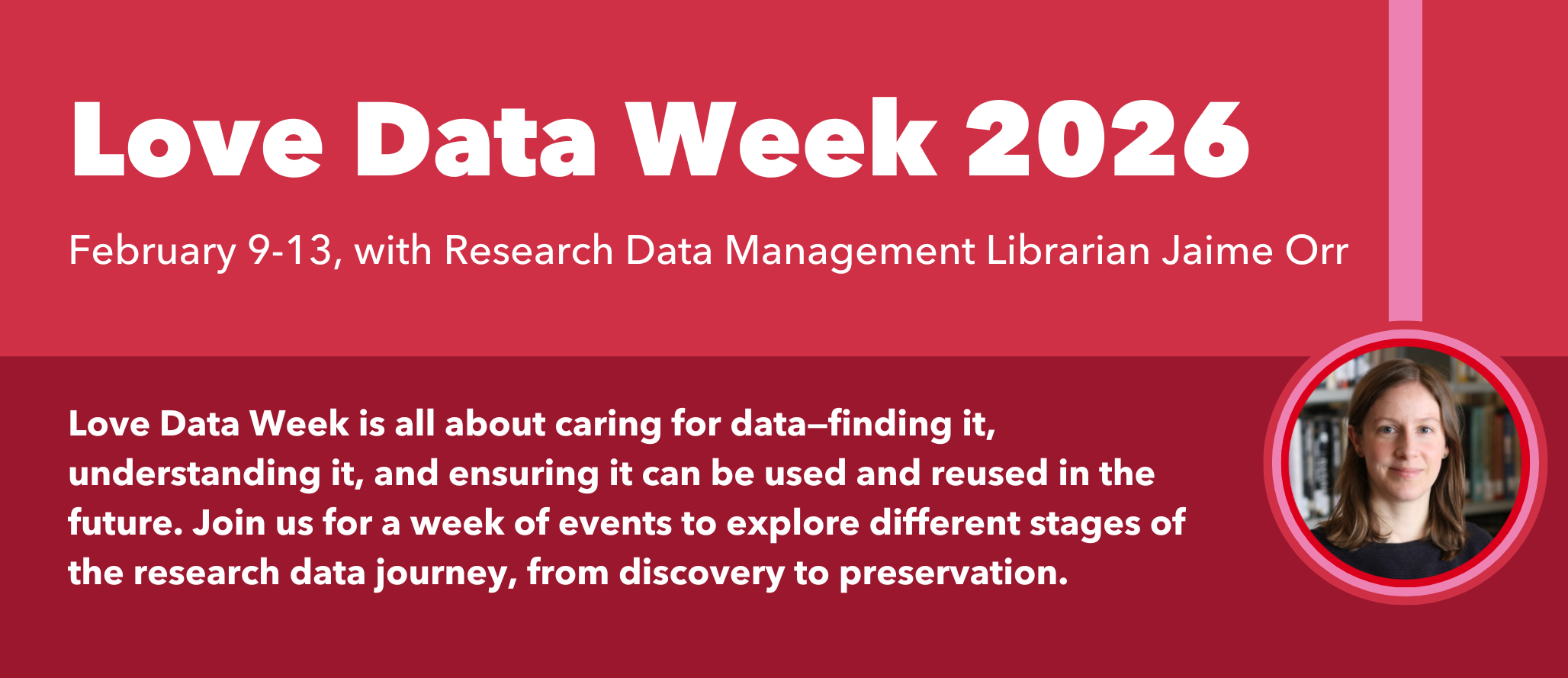 Love Data Week is all about caring for data - finding it, understanding it, and ensuring it can be used and reused in the future. Join us for a week of events to explore different stages of the research data journey, from discovery to preservation.