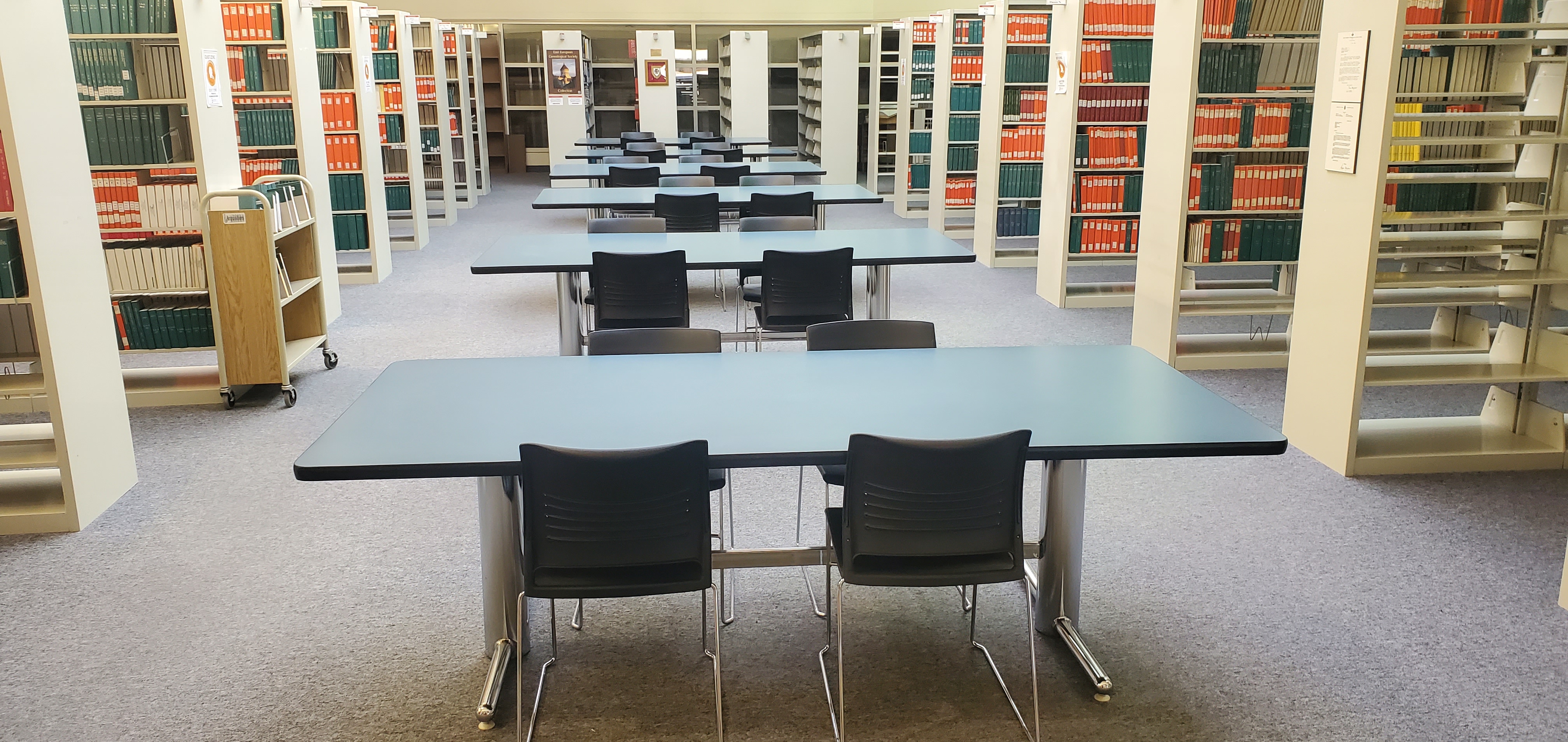 Inside the special collections reading room